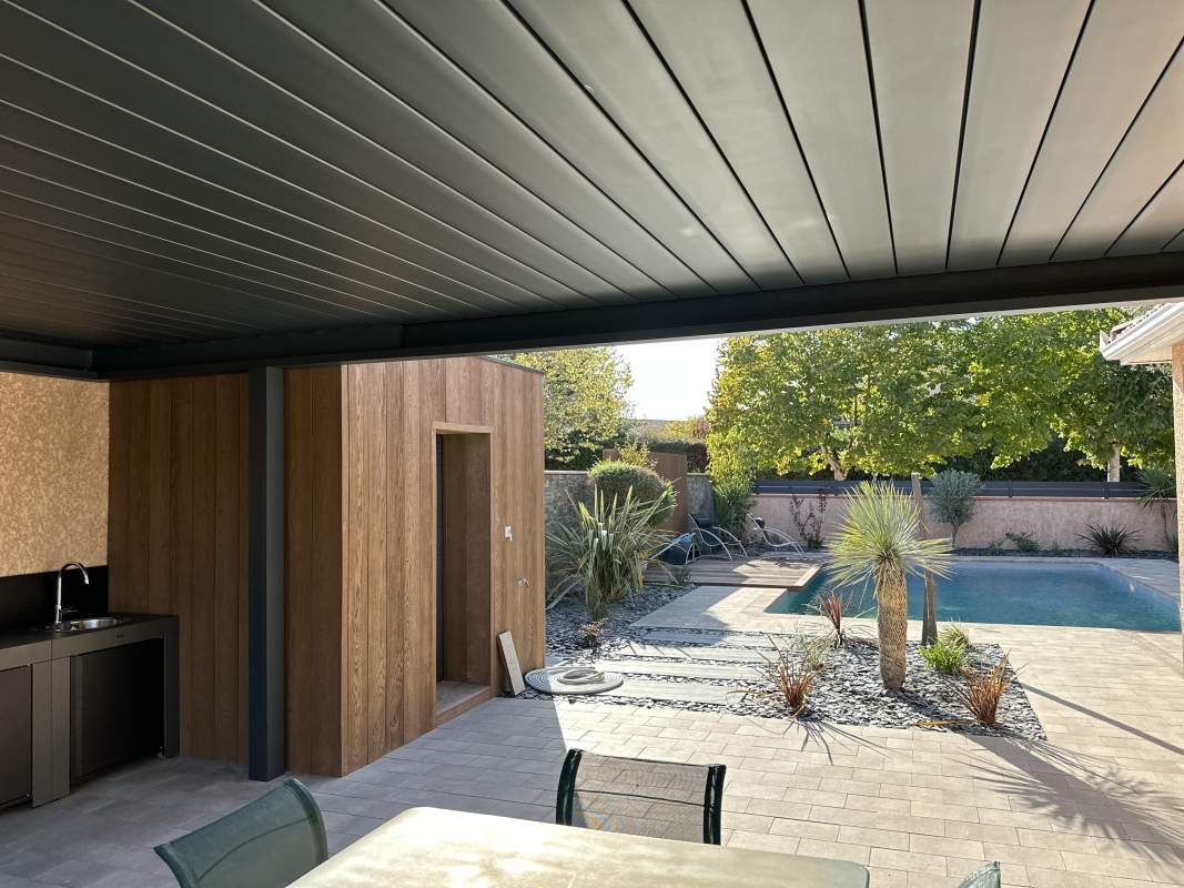 Photo de notre réalisation : PERGOLAS BIOCLIMATIQUE 