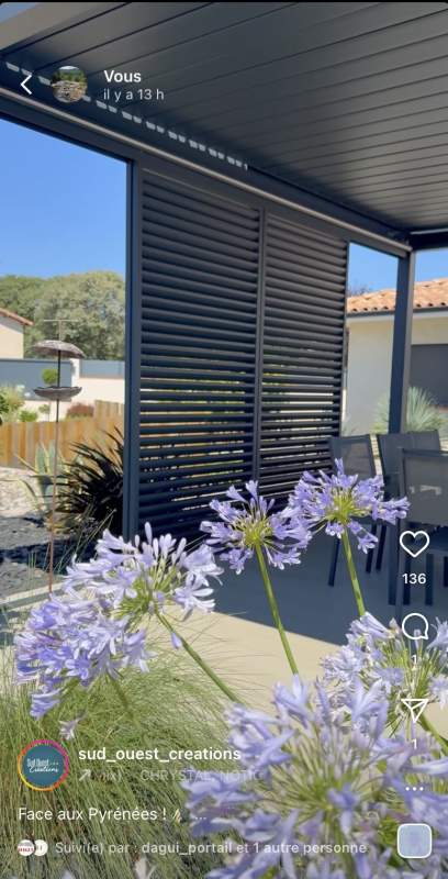 Photo de notre réalisation : PERGOLAS BIOCLIMATIQUE