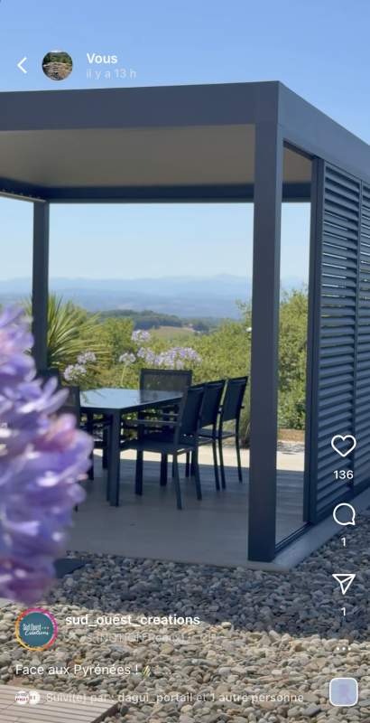 Photo de notre réalisation : PERGOLAS BIOCLIMATIQUE